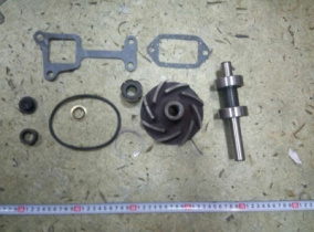 РК вод. насоса (полн) (вал+крыл.+2подш+фибра41+кольца)