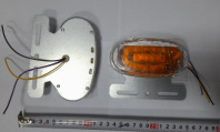 Фонарь габаритный  п/прицепа жовтий   9D LED 24V с поворотом що біжить з підсв борту