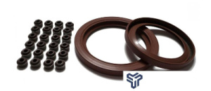 Манжета 100х125 коленвала фтор КОРИЧН +Манжета 85х105х11 КОЛЕН ПЕРЕД   коричн фтор+МЕНЖ ВПУСКН