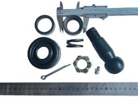 Палец рулевой +2 сухаря+пруж+упл+обойма+гайка